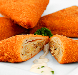 Fish Roll With White Sauce